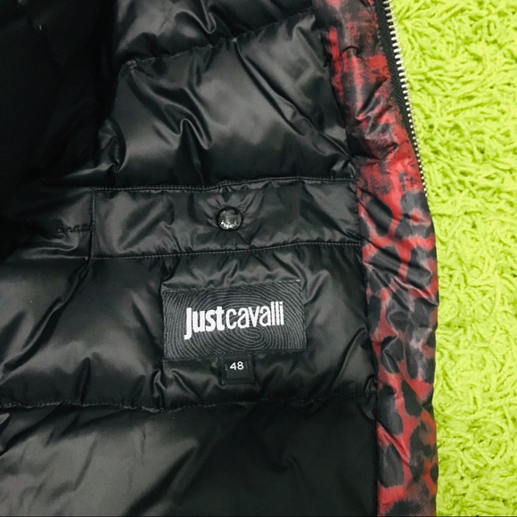 Just Cavalli Red/Black Puffer Jacket - Picture 5 of 7